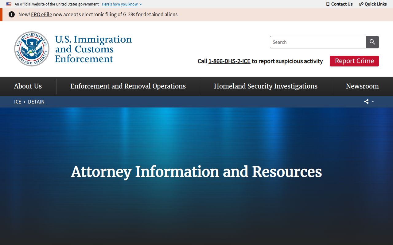 ICE detention network locator resources for a Beaufort County release inquiry